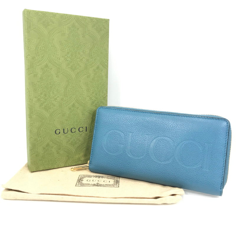 【中古品】【メンズ】 GUCCI グッチ LOGO ZIP AROUND WALLET 658691 ロゴ ジップアラウンド ウォレット 長財布 181-260118-na-01-tag カラー：ブルー 万代Net店
