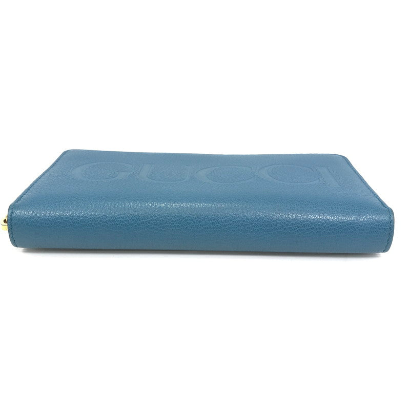 【中古品】【メンズ】 GUCCI グッチ LOGO ZIP AROUND WALLET 658691 ロゴ ジップアラウンド ウォレット 長財布 181-260118-na-01-tag カラー：ブルー 万代Net店