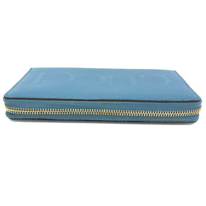 【中古品】【メンズ】 GUCCI グッチ LOGO ZIP AROUND WALLET 658691 ロゴ ジップアラウンド ウォレット 長財布 181-260118-na-01-tag カラー：ブルー 万代Net店