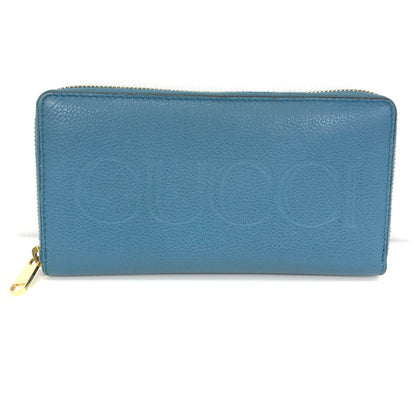 【中古品】【メンズ】 GUCCI グッチ LOGO ZIP AROUND WALLET 658691 ロゴ ジップアラウンド ウォレット 長財布 181-260118-na-01-tag カラー：ブルー 万代Net店