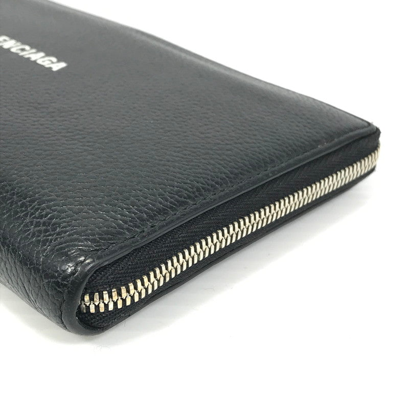 【現状渡し品】【メンズ】 BALENCIAGA バレンシアガ CASH CONTINENTAL 594317 キャッシュ コンチネンタル ラウンドジップウォレット 長財布 181-260118-na-02-tag カラー：ブラック 万代Net店