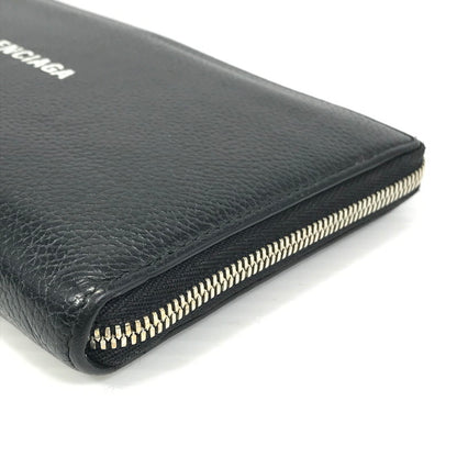 【現状渡し品】【メンズ】 BALENCIAGA バレンシアガ CASH CONTINENTAL 594317 キャッシュ コンチネンタル ラウンドジップウォレット 長財布 181-260118-na-02-tag カラー：ブラック 万代Net店