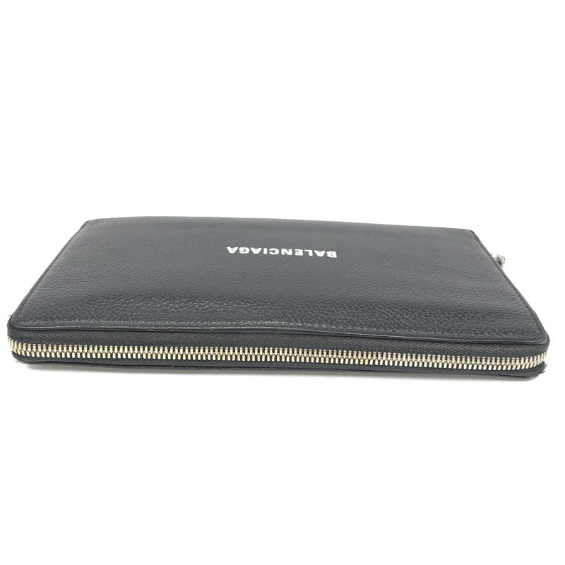 【現状渡し品】【メンズ】 BALENCIAGA バレンシアガ CASH CONTINENTAL 594317 キャッシュ コンチネンタル ラウンドジップウォレット 長財布 181-260118-na-02-tag カラー：ブラック 万代Net店