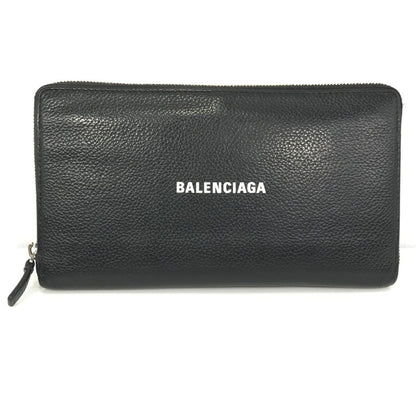 【現状渡し品】【メンズ】 BALENCIAGA バレンシアガ CASH CONTINENTAL 594317 キャッシュ コンチネンタル ラウンドジップウォレット 長財布 181-260118-na-02-tag カラー：ブラック 万代Net店