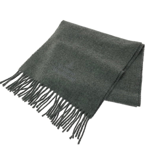 【中古品】【レディース】 ORB LOGO WOOL MUFFLER オーブ ロゴ ウール マフラー 服飾小物 187-260208-na-03-tag カラー：グレー 万代Net店