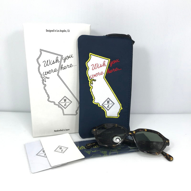 【中古品】【メンズ】 WONDERLAND ワンダーワンド POWAY POWAY-02JP パウウェイ サングラス アイウェア アクセサリー 203-260118-na-10-tag サイズ：52□17 145 カラー：Yellow Tort / Green Lens 万代Net店