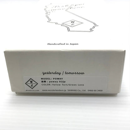 【中古品】【メンズ】 WONDERLAND ワンダーワンド POWAY POWAY-02JP パウウェイ サングラス アイウェア アクセサリー 203-260118-na-10-tag サイズ：52□17 145 カラー：Yellow Tort / Green Lens 万代Net店