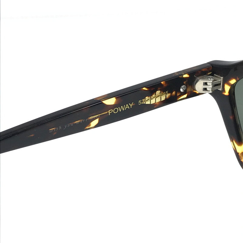 【中古品】【メンズ】 WONDERLAND ワンダーワンド POWAY POWAY-02JP パウウェイ サングラス アイウェア アクセサリー 203-260118-na-10-tag サイズ：52□17 145 カラー：Yellow Tort / Green Lens 万代Net店