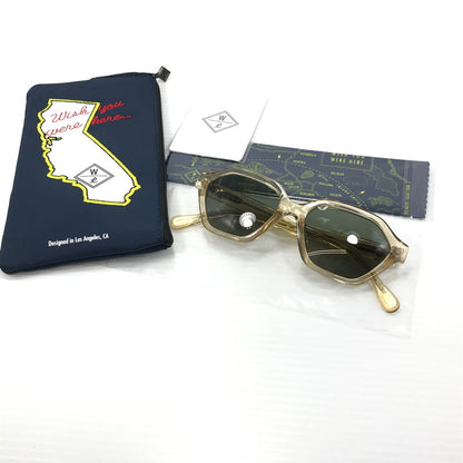 【中古品】【メンズ】 WONDERLAND ワンダーランド POWAY POWAY-03JP パウウェイ サングラス アイウェア アクセサリー 203-260118-na-09-tag サイズ：52□17 145 カラー：ClearBeach/Green 万代Net店