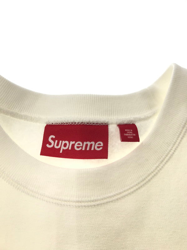 【中古美品】【メンズ】 Supreme シュプリーム 25SS WASHED BOX LOGO CREWNECK ウォッシュド ボックス ロゴ クルーネック スウェット トレーナー 149-260210-na-04-tag サイズ：L カラー：ホワイト 万代Net店