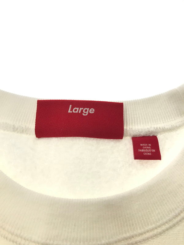【中古美品】【メンズ】 Supreme シュプリーム 25SS WASHED BOX LOGO CREWNECK ウォッシュド ボックス ロゴ クルーネック スウェット トレーナー 149-260210-na-04-tag サイズ：L カラー：ホワイト 万代Net店