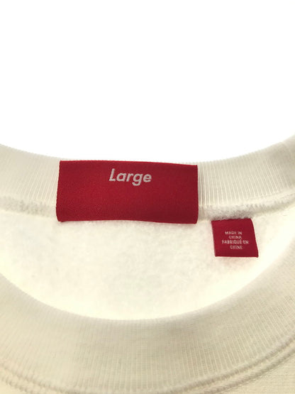 【中古美品】【メンズ】 Supreme シュプリーム 25SS WASHED BOX LOGO CREWNECK ウォッシュド ボックス ロゴ クルーネック スウェット トレーナー 149-260210-na-04-tag サイズ：L カラー：ホワイト 万代Net店