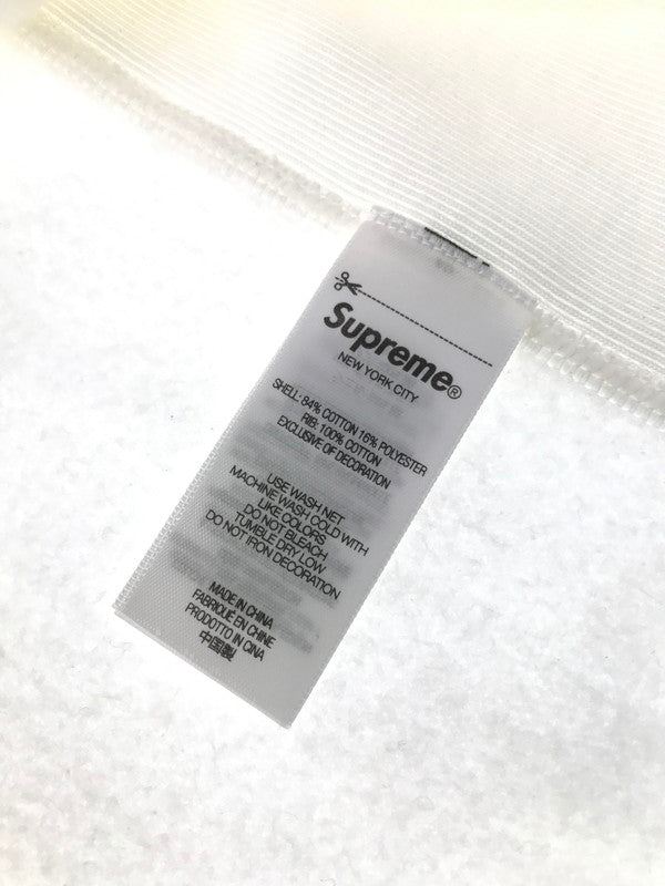 【中古美品】【メンズ】 Supreme シュプリーム 25SS WASHED BOX LOGO CREWNECK ウォッシュド ボックス ロゴ クルーネック スウェット トレーナー 149-260210-na-04-tag サイズ：L カラー：ホワイト 万代Net店