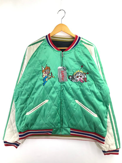 【中古美品】【メンズ】 SAPEUR サプール × ビックリマン REVERSIBLE SOUVENIR JACKET A0024-500 リバーシブル スーベニアジャケット スカジャン アウター 142-260405-na-03-tag サイズ：L カラー：ブラック/グリーン 万代Net店