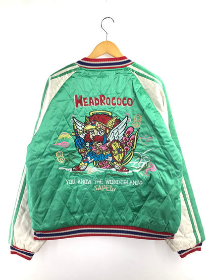 【中古美品】【メンズ】 SAPEUR サプール × ビックリマン REVERSIBLE SOUVENIR JACKET A0024-500 リバーシブル スーベニアジャケット スカジャン アウター 142-260405-na-03-tag サイズ：L カラー：ブラック/グリーン 万代Net店