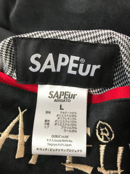 【中古美品】【メンズ】 SAPEUR サプール × ビックリマン REVERSIBLE SOUVENIR JACKET A0024-500 リバーシブル スーベニアジャケット スカジャン アウター 142-260405-na-03-tag サイズ：L カラー：ブラック/グリーン 万代Net店