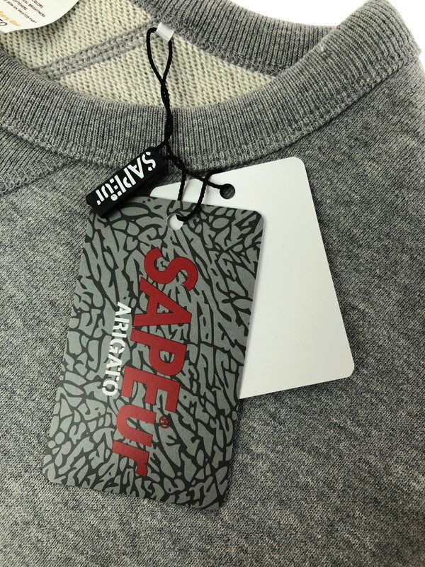 【中古美品】【メンズ】 SAPEUR サプール LOGO PRINT SWEAT TEE GREY A0025-417 ロゴプリント スウェットTシャツ グレー 両V 142-260124-rt-04-tag サイズ：L カラー：グレー 万代Net店