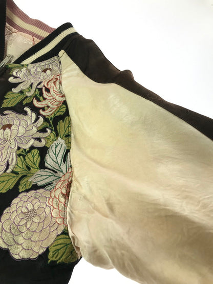 【ジャンク品】【メンズ】 花旅楽団 ハナタビガクダン EMBROIDERED SUKAJAN 金魚 らんちゅう菊 刺繍 スカジャン アウター 145-260121-rt-07-tag サイズ：L カラー：マルチカラー 万代Net店