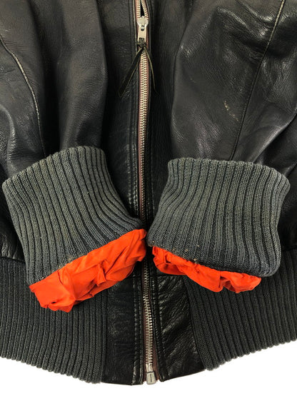 【現状渡し品】【メンズ】 GERMAN ARMY ドイツ軍 40's LEATHER FLIGHT JACKET 推定60～80年代年代 レザーフライトジャケット ヴィンテージ 146-260130-rt-08-tag サイズ：不明 下記参照 カラー：ブラック 万代Net店