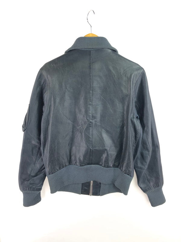 【現状渡し品】【メンズ】 GERMAN ARMY ドイツ軍 40's LEATHER FLIGHT JACKET 推定60～80年代年代 レザーフライトジャケット ヴィンテージ 146-260130-rt-08-tag サイズ：不明 下記参照 カラー：ブラック 万代Net店