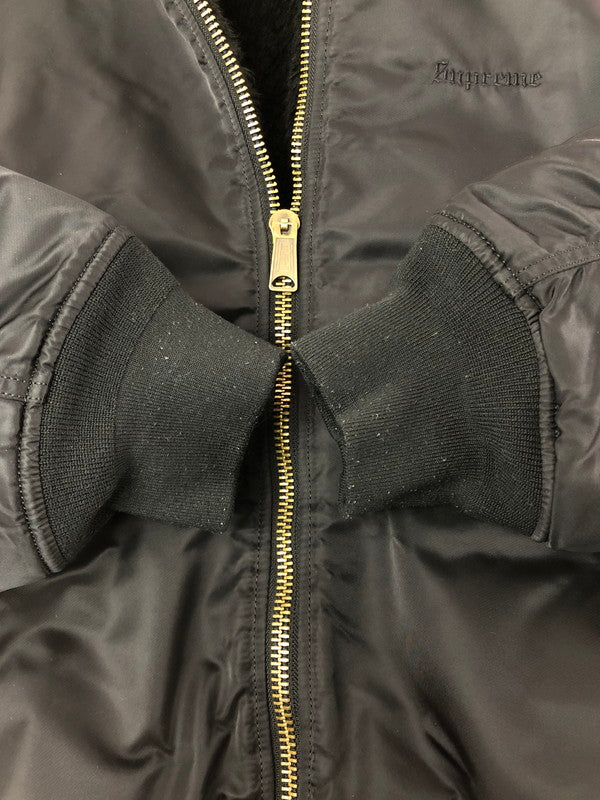 【メンズ】 Supreme シュプリーム 22AW FAUX FUR REVERSIBLE MA-1 BLACK フェイク ファー リバーシブル MA-1 アウター 149-260320-rt-30-tag サイズ：L カラー：ブラック 万代Net店