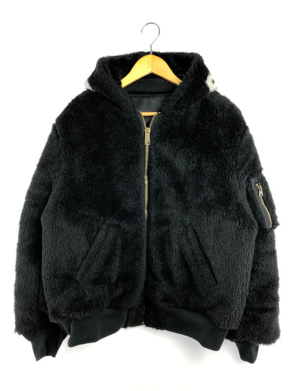 【メンズ】 Supreme シュプリーム 22AW FAUX FUR REVERSIBLE MA-1 BLACK フェイク ファー リバーシブル MA-1 アウター 149-260320-rt-30-tag サイズ：L カラー：ブラック 万代Net店