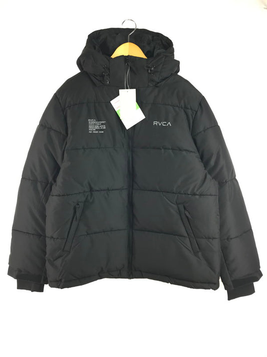 【中古美品】【メンズ】 RVCA ルーカ HOODED PUFFER JACKET BLACK BF042760 フーデッド パファー ジャケット アウター 142-260121-rt-20-tag サイズ：L カラー：ブラック 万代Net店