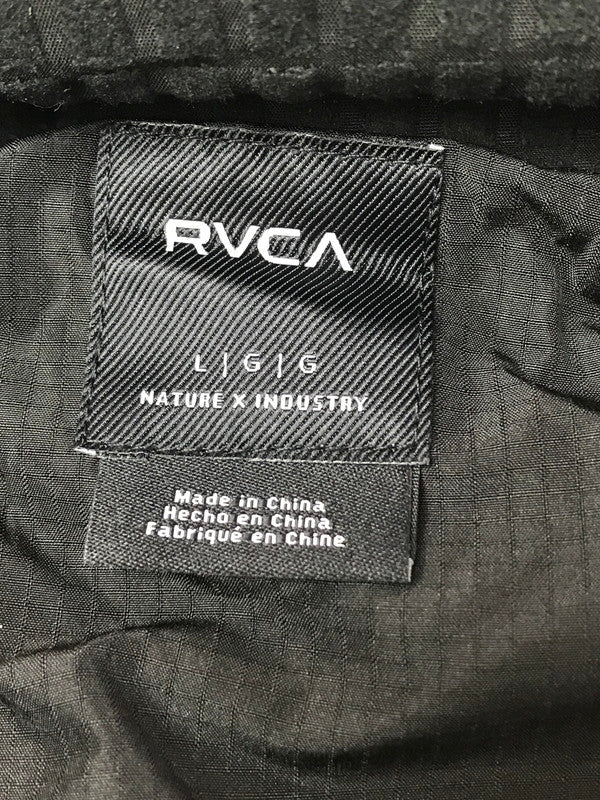 【中古美品】【メンズ】 RVCA ルーカ HOODED PUFFER JACKET BLACK BF042760 フーデッド パファー ジャケット アウター 142-260121-rt-20-tag サイズ：L カラー：ブラック 万代Net店