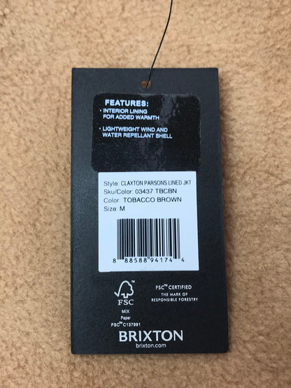 【中古美品】【メンズ】 CLAXTON PARSONS LINED JACKET TOBACCO BROWN 03437 クラクストン パーソンズ 裏地付き ジャケット 142-260121-rt-16-tag サイズ：M カラー：ライトブラウン系 万代Net店