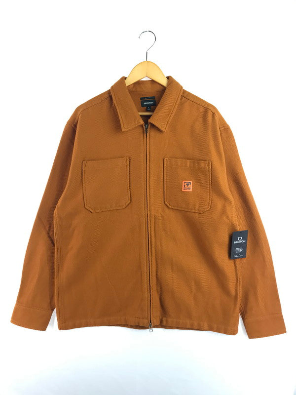 【中古品】【メンズ】 BRIXTON ブリクストン UNION ZIP FLANNEL SHIRT RUSTIC CARAMEL 01474 ユニオン ジップ フランネル シャツ 142-260121-rt-14-tag サイズ：L カラー：オレンジ系 万代Net店