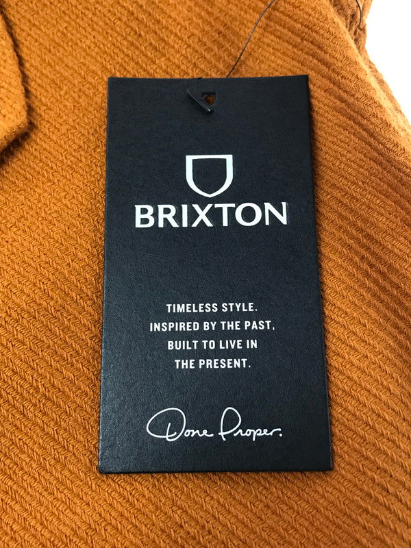 【中古品】【メンズ】 BRIXTON ブリクストン UNION ZIP FLANNEL SHIRT RUSTIC CARAMEL 01474 ユニオン ジップ フランネル シャツ 142-260121-rt-14-tag サイズ：L カラー：オレンジ系 万代Net店