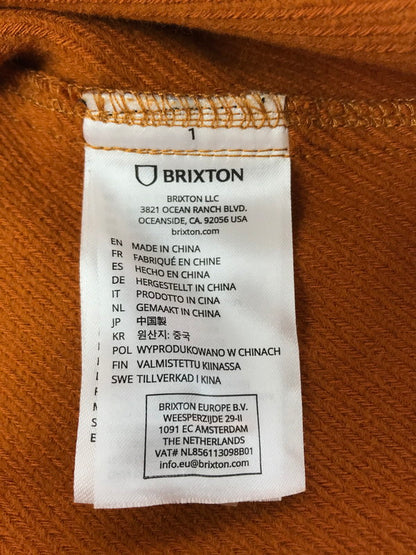 【中古品】【メンズ】 BRIXTON ブリクストン UNION ZIP FLANNEL SHIRT RUSTIC CARAMEL 01474 ユニオン ジップ フランネル シャツ 142-260121-rt-14-tag サイズ：L カラー：オレンジ系 万代Net店
