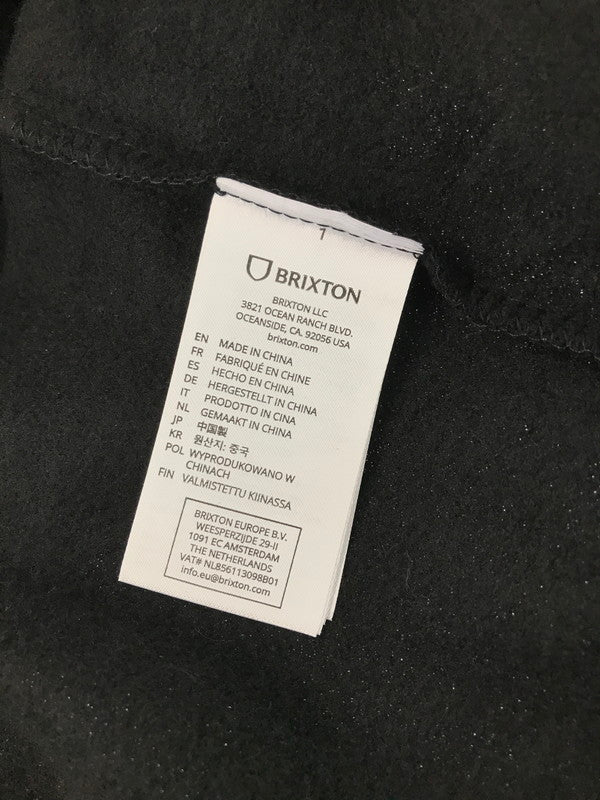 【中古美品】【メンズ】 BRIXTON ブリクストン WOODBURN LABEL HOODIE 22802 ウッドバーン ラベル フーディー パーカー 142-260212-rt-19-tag サイズ：M カラー：ブラック 万代Net店