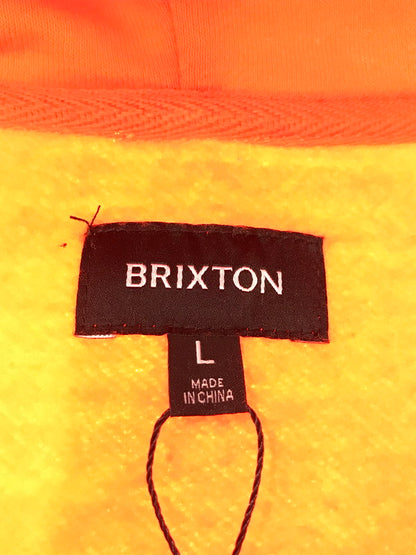 【中古美品】【メンズ】 BRIXTON ブリクストン LINWOOD HOODIE 22337 リンウッド フーディー パーカー 142-260212-rt-13-tag サイズ：L カラー：オレンジ 万代Net店