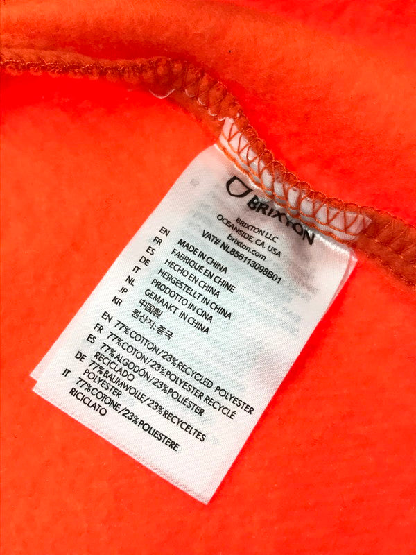 【中古美品】【メンズ】 BRIXTON ブリクストン LINWOOD HOODIE 22337 リンウッド フーディー パーカー 142-260212-rt-13-tag サイズ：L カラー：オレンジ 万代Net店