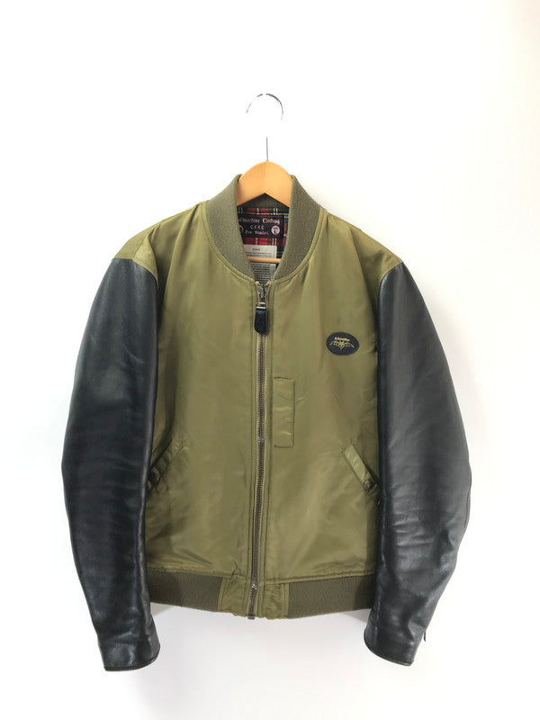 【中古品】【メンズ】 Softmachine ソフトマシーン PEBELS JK LEATHER MA-1 エベルス ジャケット レザー MA-1 142-260212-rt-10-tag サイズ：L カラー：カーキ 万代Net店