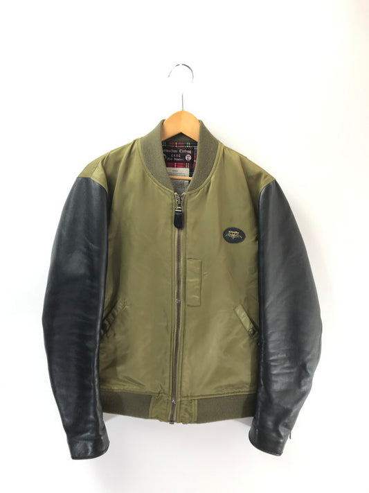 【中古品】【メンズ】 Softmachine ソフトマシーン PEBELS JK LEATHER MA-1 エベルス ジャケット レザー MA-1 142-260212-rt-10-tag サイズ：L カラー：カーキ 万代Net店