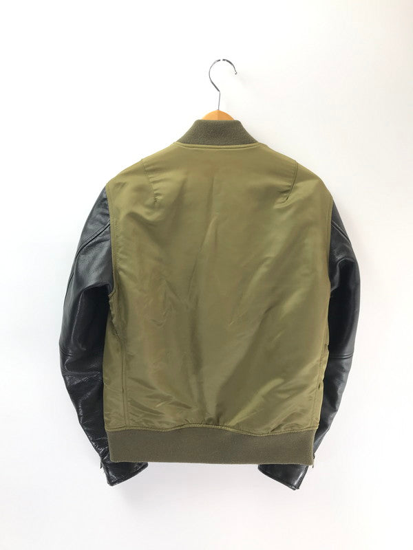 【中古品】【メンズ】 Softmachine ソフトマシーン PEBELS JK LEATHER MA-1 エベルス ジャケット レザー MA-1 142-260212-rt-10-tag サイズ：L カラー：カーキ 万代Net店