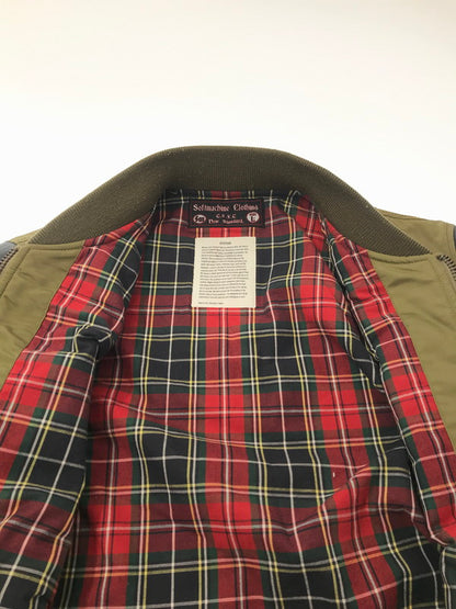 【中古品】【メンズ】 Softmachine ソフトマシーン PEBELS JK LEATHER MA-1 エベルス ジャケット レザー MA-1 142-260212-rt-10-tag サイズ：L カラー：カーキ 万代Net店