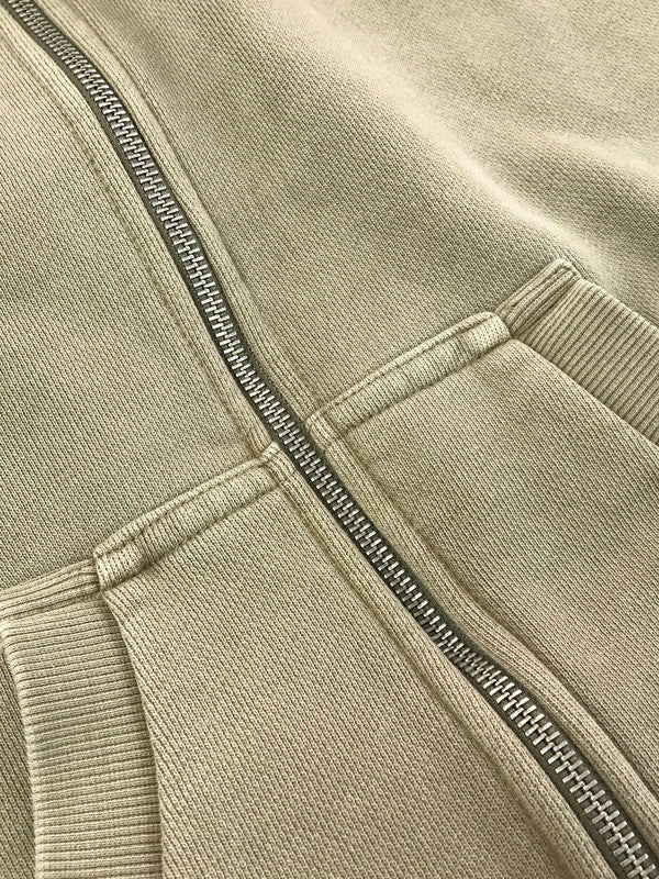 【中古品】【メンズ】 ENTIRE STUDIOS エンタイア スタジオ FULL ZIP ES2106RHS フルジップパーカー トップス 141-260123-rt-05-tag サイズ：S カラー：カーキ 万代Net店