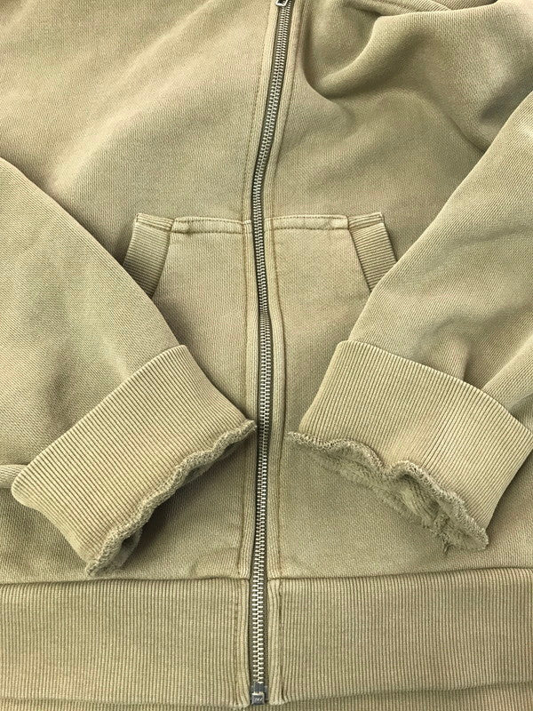 【中古品】【メンズ】 ENTIRE STUDIOS エンタイア スタジオ FULL ZIP ES2106RHS フルジップパーカー トップス 141-260123-rt-05-tag サイズ：S カラー：カーキ 万代Net店