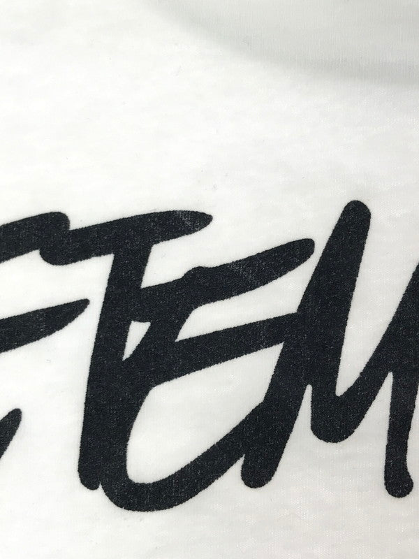 【現状渡し品】【メンズ】 VETEMENTS ヴェトモン 20AW JEANS LOGO T-SHIRT 20年秋冬 ジーンズ ロゴ Tシャツ トップス 141-260131-rt-01-tag サイズ：L カラー：ホワイト 万代Net店