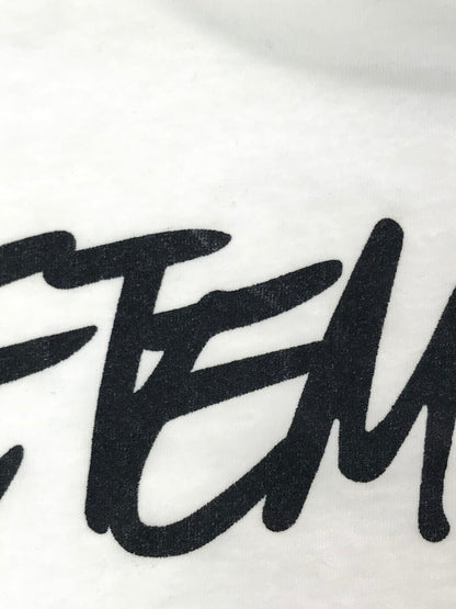 【現状渡し品】【メンズ】 VETEMENTS ヴェトモン 20AW JEANS LOGO T-SHIRT 20年秋冬 ジーンズ ロゴ Tシャツ トップス 141-260131-rt-01-tag サイズ：L カラー：ホワイト 万代Net店