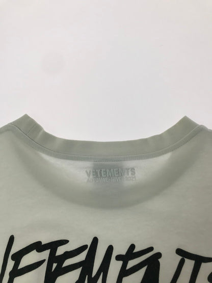 【現状渡し品】【メンズ】 VETEMENTS ヴェトモン 20AW JEANS LOGO T-SHIRT 20年秋冬 ジーンズ ロゴ Tシャツ トップス 141-260131-rt-01-tag サイズ：L カラー：ホワイト 万代Net店