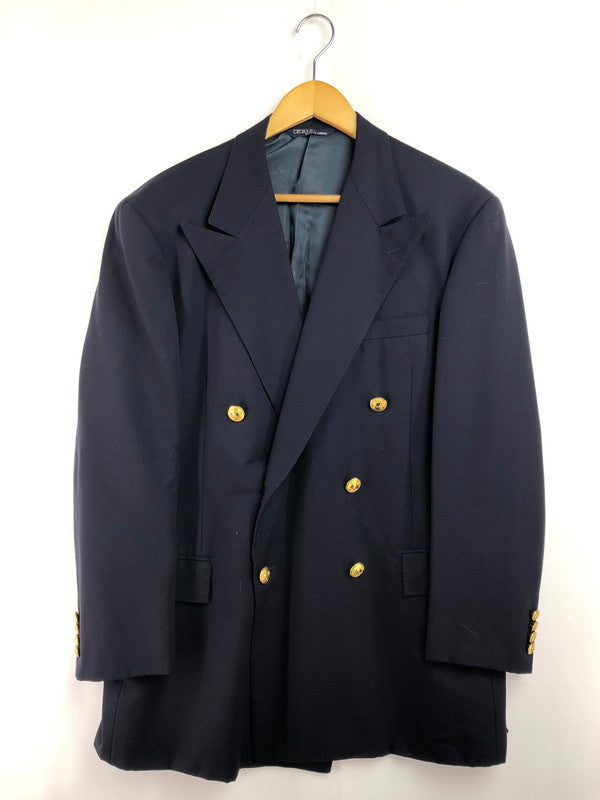 【現状渡し品】【メンズ】 POLO RALPH LAUREN ポロ・ラルフローレン 90's DOUBLE TAILORED JACKET NAVY 022-5-BZ-RL 90年代 ダブル― テーラード ジャケット 金ボタン アウター 146-260130-rt-09-tag サイズ：C100 カラー：ネイビー 万代Net店