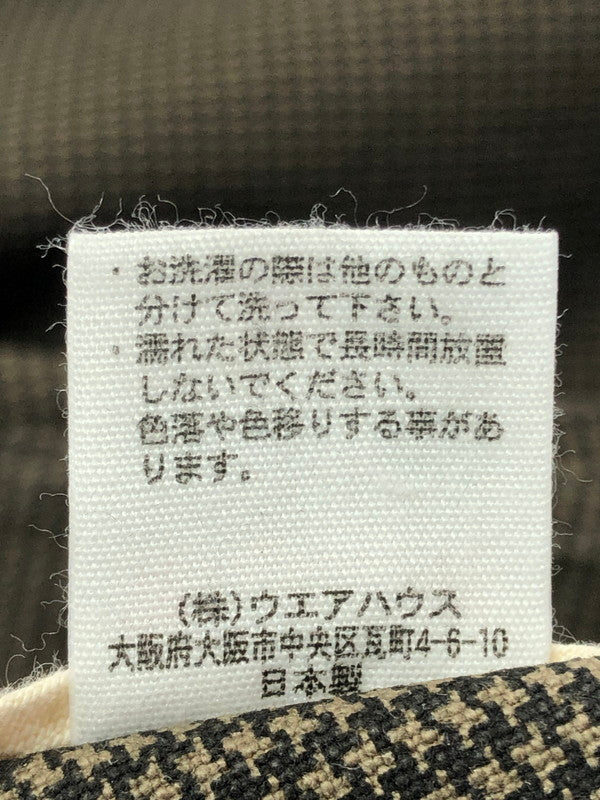 【中古品】【メンズ】 HELLER'S CAFE ヘラーズ カフェWAREHOUSE ウエアハウス 1890's HOUNDSTOOTH CHECK PANTS 千鳥チェックパンツ 156-260205-rt-16-tag サイズ：36 カラー：ブラウン系 万代Net店