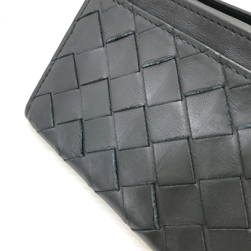 【中古品】【メンズ】 BOTTEGAVENETA ボッテガヴェネタ INTRECCIATO LONG WALLET イントレチャート ロングウォレット 二つ折り財布 長財布 181-260131-na-15-tag カラー：ブラック 万代Net店