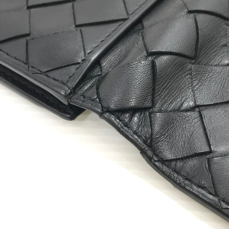 【中古品】【メンズ】 BOTTEGAVENETA ボッテガヴェネタ INTRECCIATO LONG WALLET イントレチャート ロングウォレット 二つ折り財布 長財布 181-260131-na-15-tag カラー：ブラック 万代Net店
