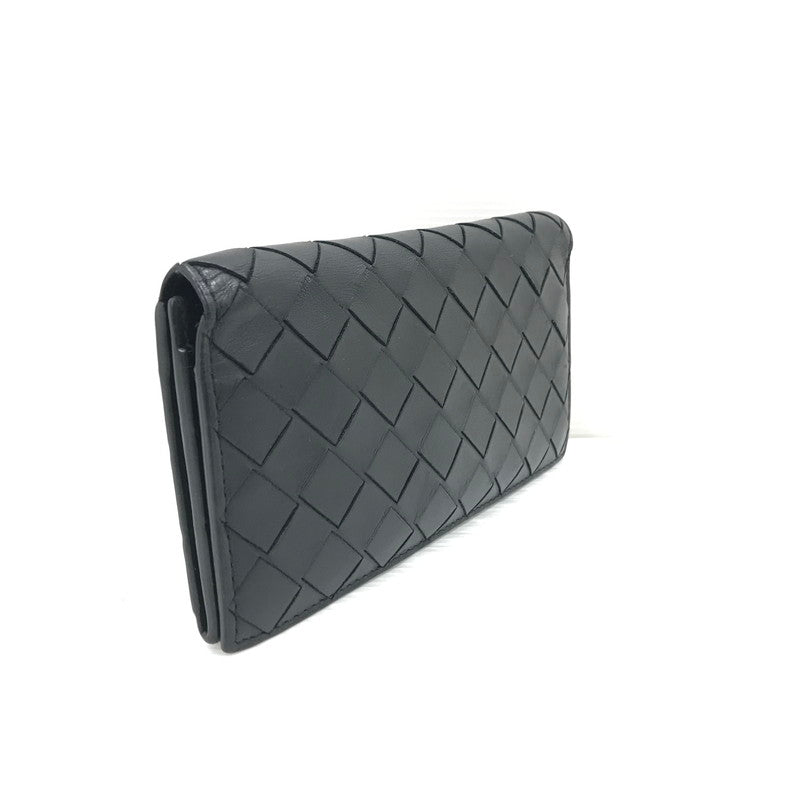 【中古品】【メンズ】 BOTTEGAVENETA ボッテガヴェネタ INTRECCIATO LONG WALLET イントレチャート ロングウォレット 二つ折り財布 長財布 181-260131-na-15-tag カラー：ブラック 万代Net店