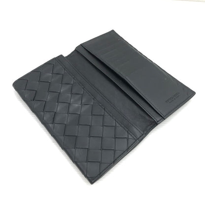 【中古品】【メンズ】 BOTTEGAVENETA ボッテガヴェネタ INTRECCIATO LONG WALLET イントレチャート ロングウォレット 二つ折り財布 長財布 181-260131-na-15-tag カラー：ブラック 万代Net店